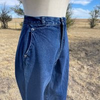 Vintage Rockies Dark Blue High Waist Curved Pocket Snap Bottom Jeans 26 X 27 | Etsy (US)