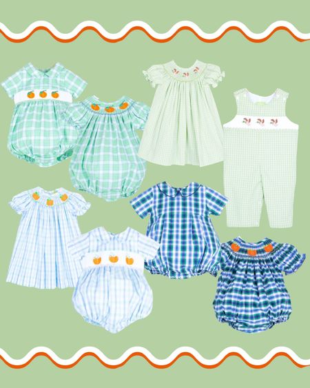 The cutest smocked fall pumpkin pieces for little boys and girls! All under $50