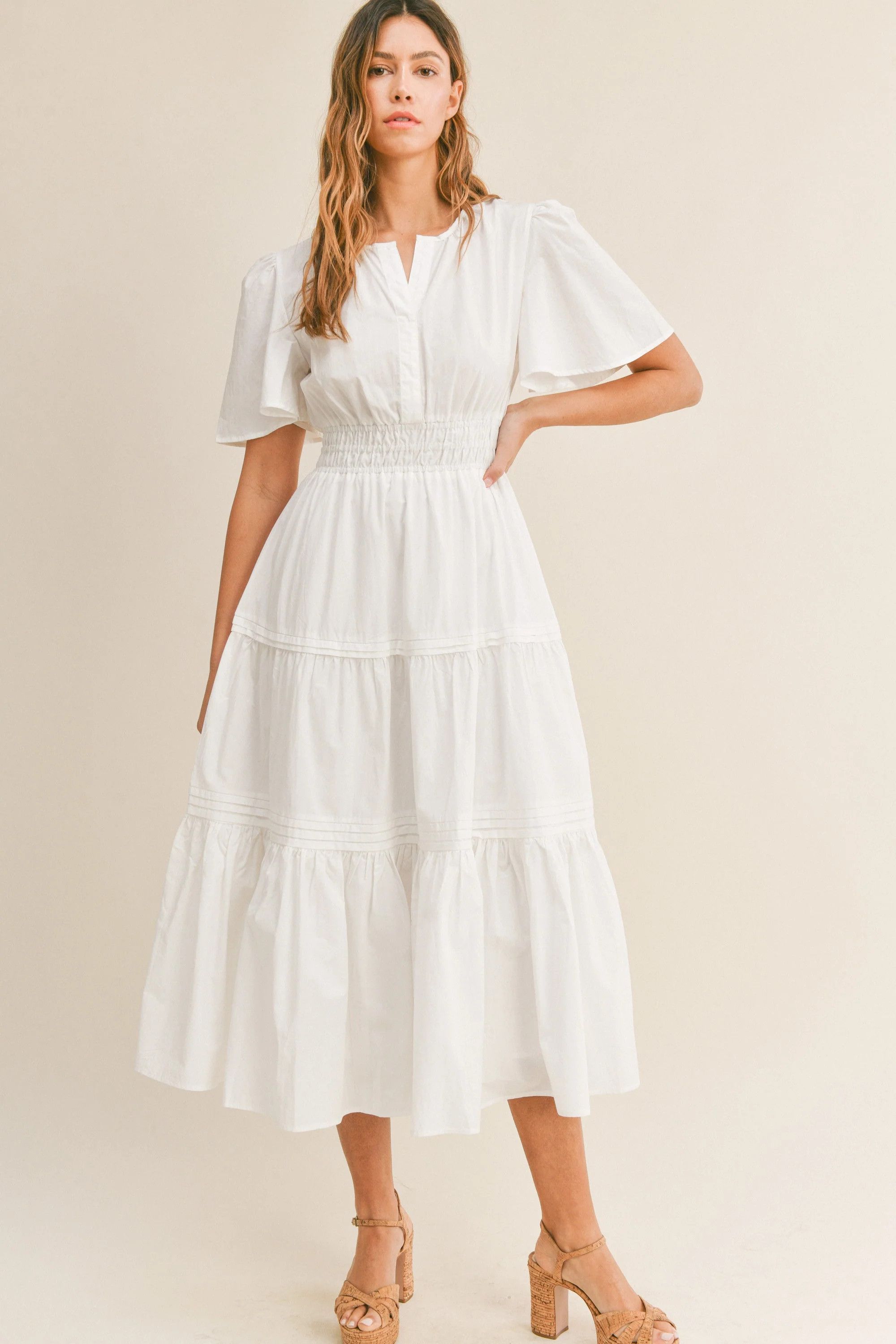 Tucker Maxi Dress- Off White | Shop BIRDIE