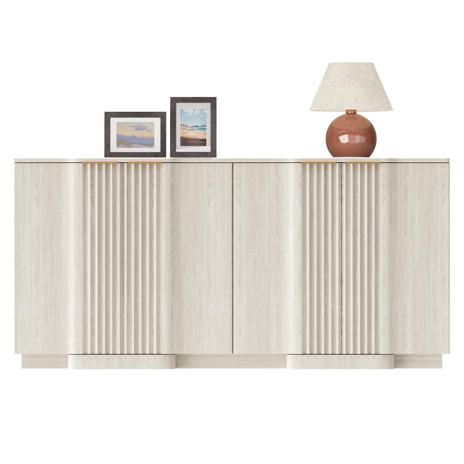 Yechen Buffet Cabinet with Storage, 55" Accent Sideboard Modern Credenza with Doors & Adjustable ... | Amazon (US)