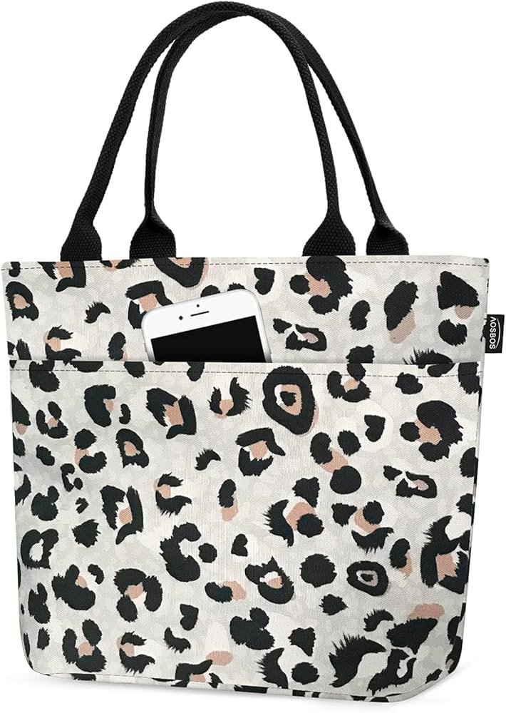 Aosbos Leopard Lunch Bag Women Lunch Bags for Adult Lunch Box for Women Leakproof Insulated Lunch... | Amazon (US)