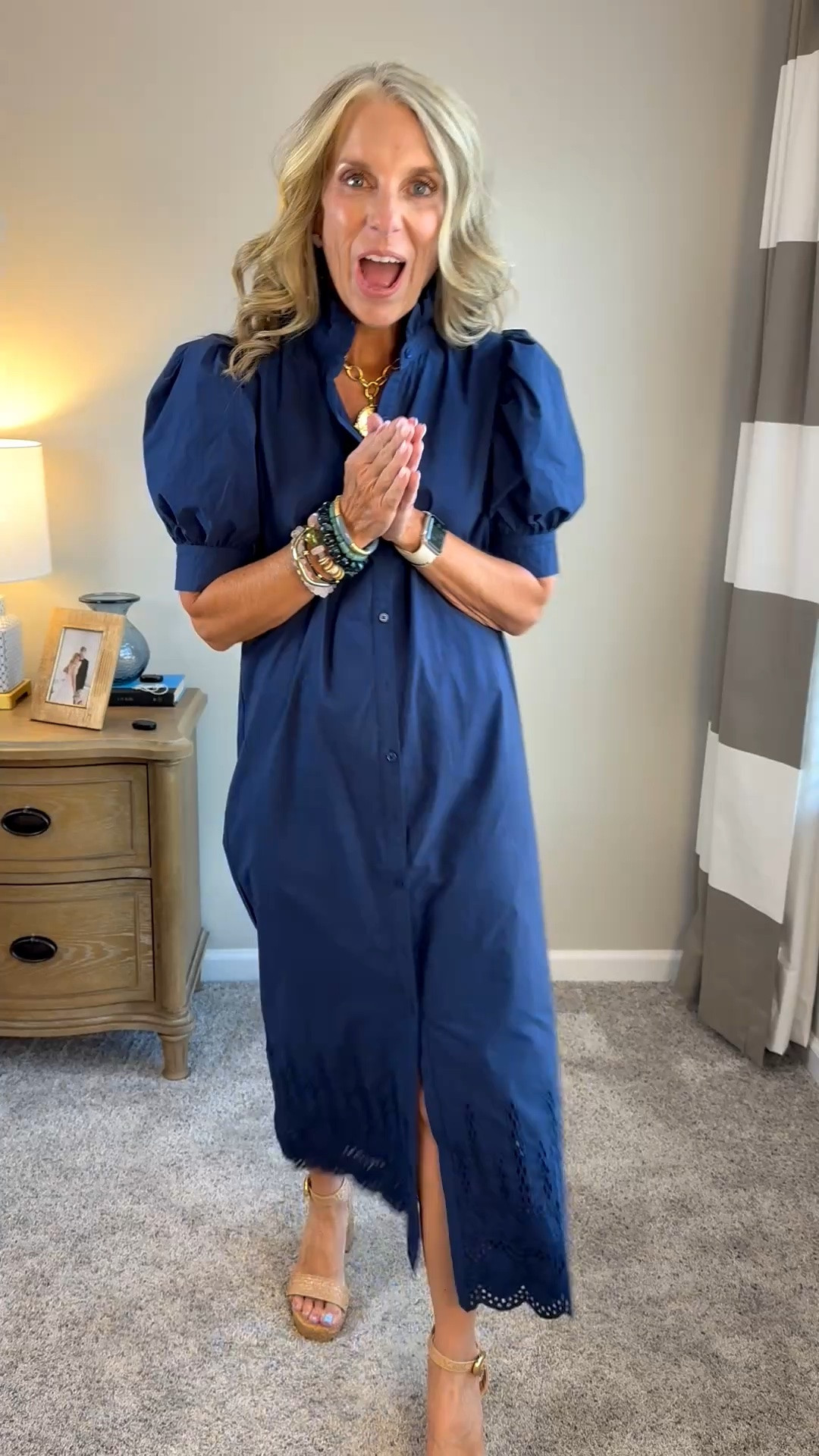 Oh my goodness..so cute, right?
I’m wearing XS and love the fit. Great dress for teachers, back to school night, church and showers.

#LTKgrwm #LTKootd #LTKOver40