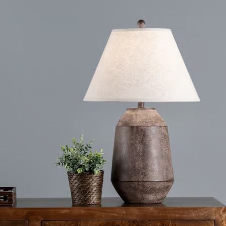 Brown 29-inch Mottled Resin Vintage Table Lamp | Rugs USA