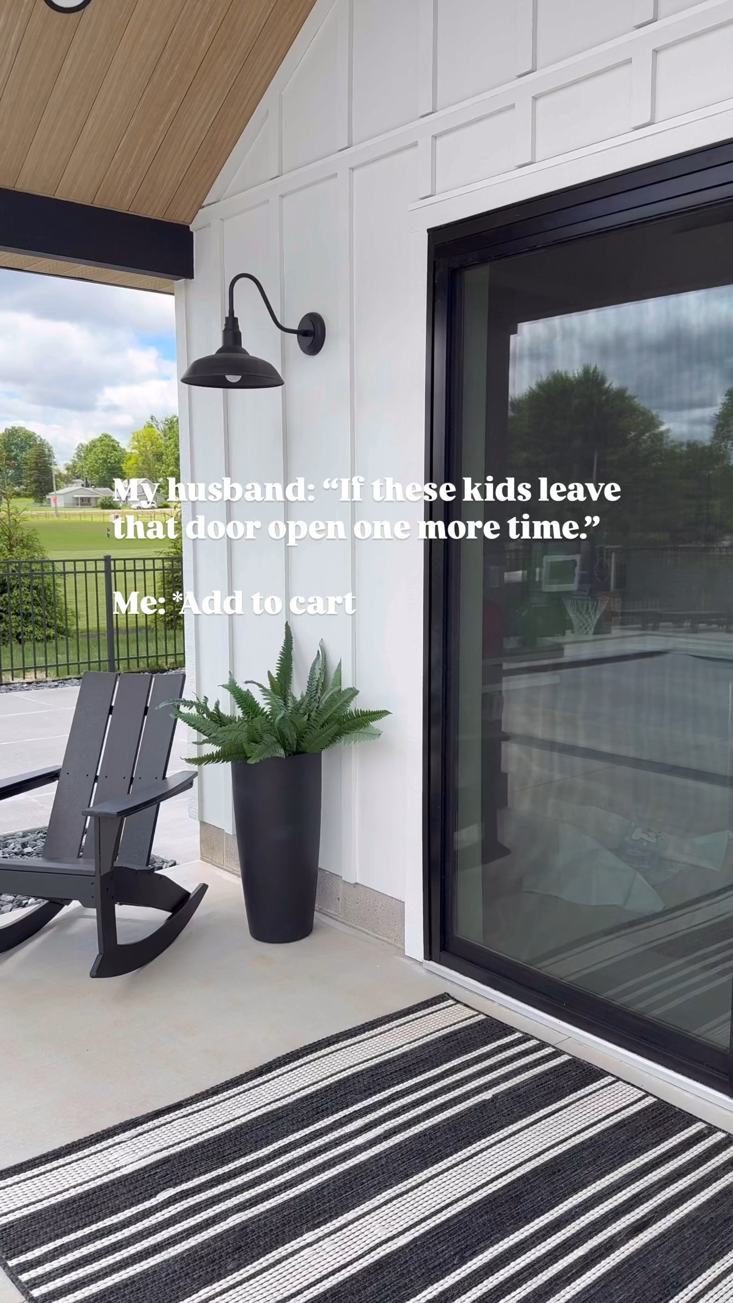 Magnetic screen door that keeps bugs out but allows for hands free entry! 

#LTKSeasonal #LTKHome #LTKSummerEdit
