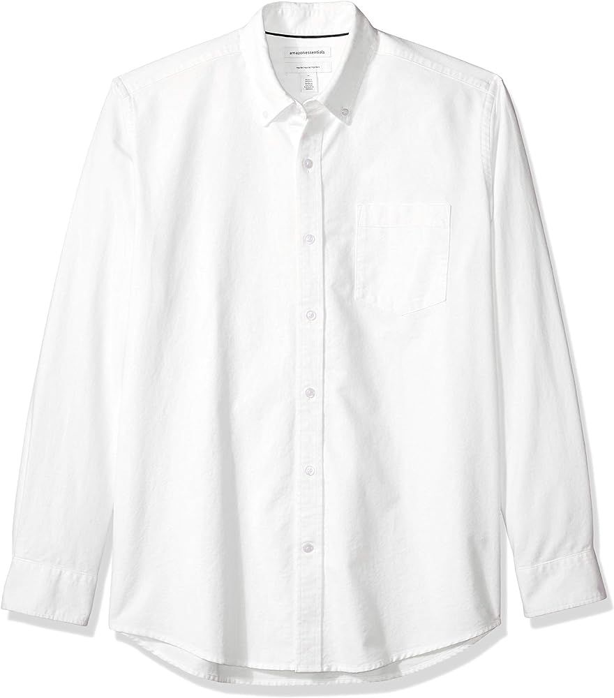 Amazon Essentials Men's Regular-Fit Long-Sleeve Pocket Oxford Shirt | Amazon (US)
