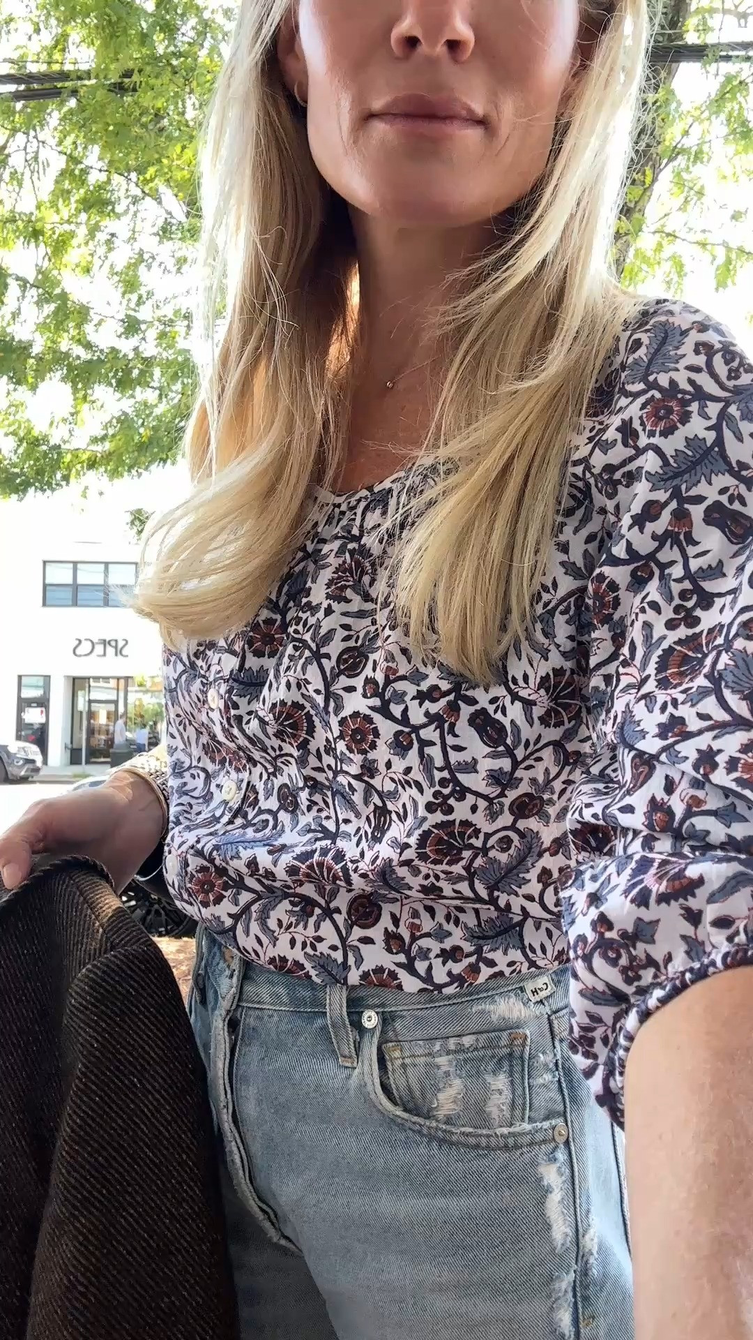 9.20.25 in the new sophie top and hacking jacket 

 