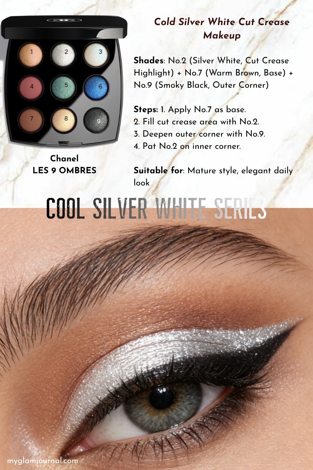 Chanel LES 9 OMBRES Tutorial | Cool Silver White Cut Crease Eye Makeup

#LTKBeauty