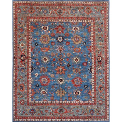 High-Quality Hand-Knotted Blue And Light Blue Area Rug | Wayfair North America
