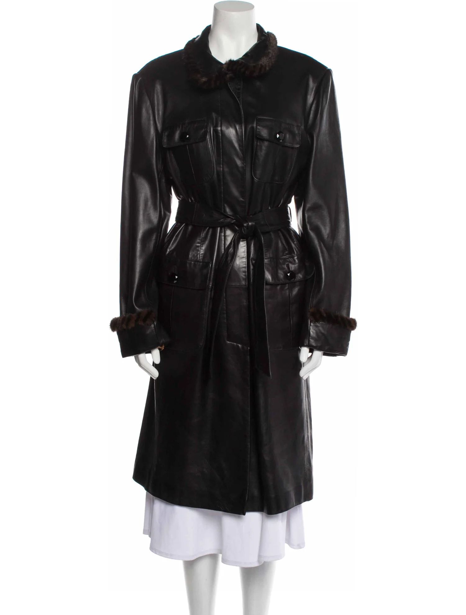 Leather Trench Coat | The RealReal