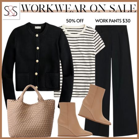This lady jacket with a striped tee is the perfect way to class up your Thanksgiving holiday this fall. These booties are so versatile!

#LTKSeasonal #LTKworkwear #LTKHoliday