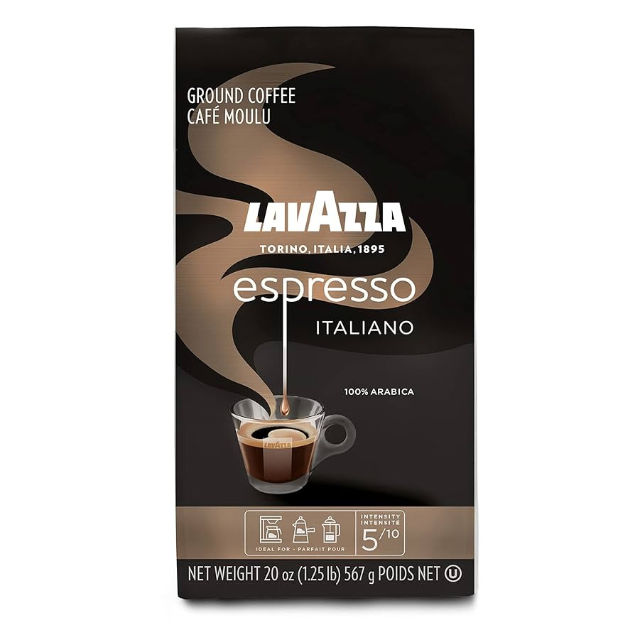 Lavazza Espresso Ground Coffee, Medium Roast, 100% Arabica, 20 oz Bag (Pack of 1) | Amazon (US)