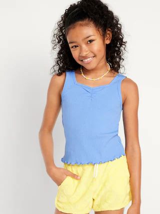 Fitted Sweetheart-Neck Tank Top for Girls | Old Navy (US)