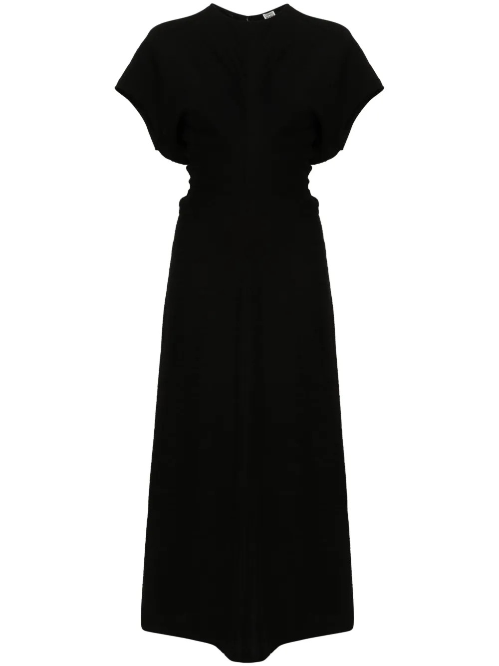 TOTEME slouch-waist Plissé Midi Dress - Farfetch | Farfetch Global