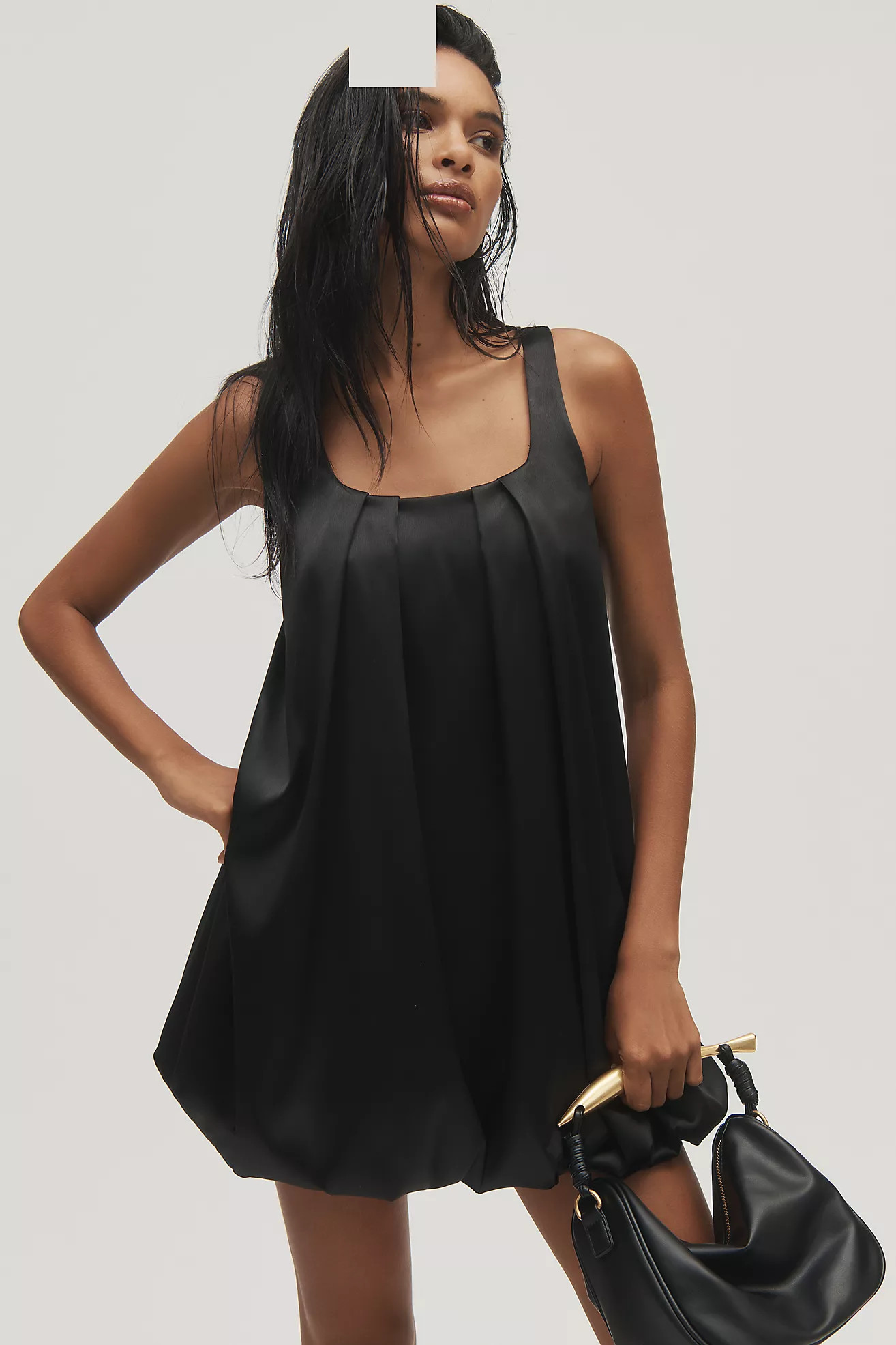 Hutch Sleeveless Pleated Bubble-Hem Mini Dress | Anthropologie (US)