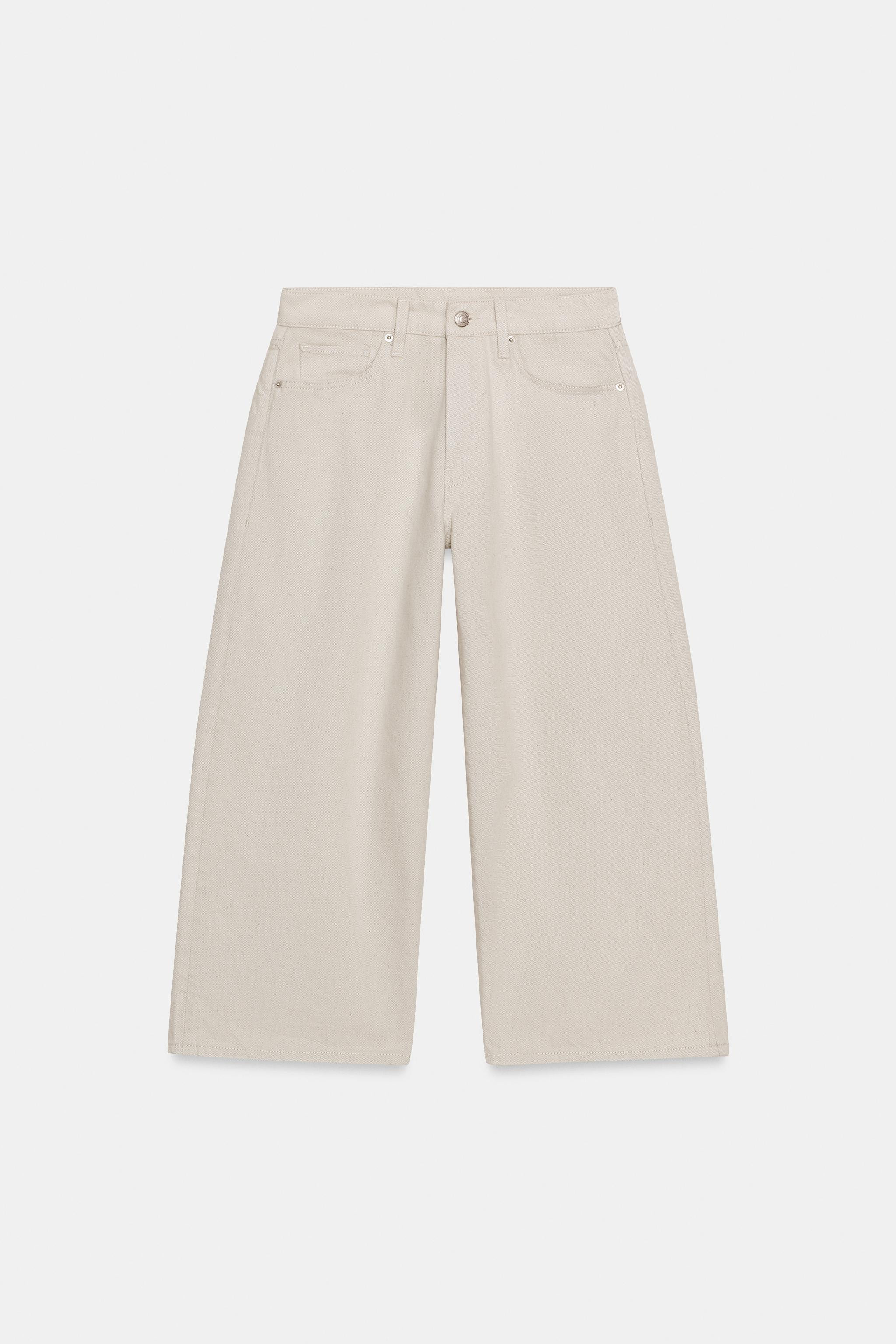 ZW COLLECTION MID-WAIST CULOTTES JEANS | Zara UK