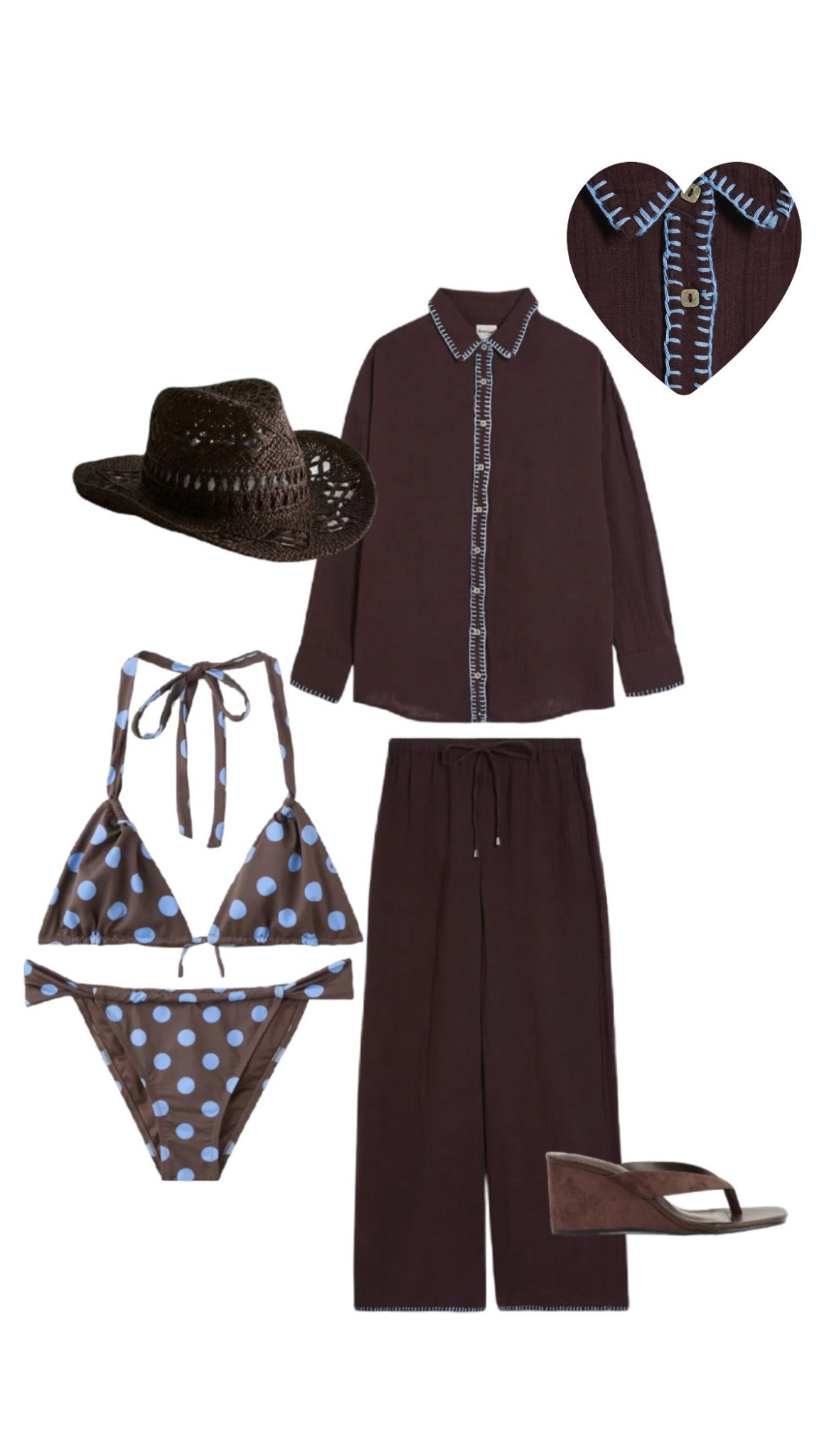 Brown& blue summer outfit🤎🩵

#LTKuk #LTKswimwear #LTKspring