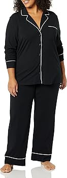 Amazon Essentials Women's Cotton Modal Long-Sleeve Shirt and Full-Length Bottom Pajama Set (Avail... | Amazon (US)