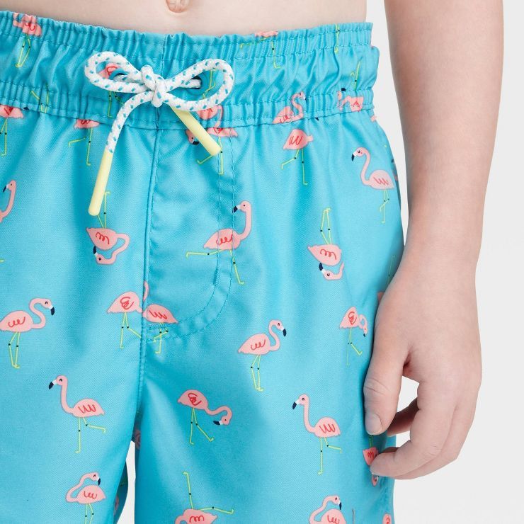 Toddler Boys' Flamingo Swim Shorts - Cat & Jack™ Blue | Target