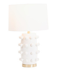 26in Dot Textured Ceramic Table Lamp | TJ Maxx
