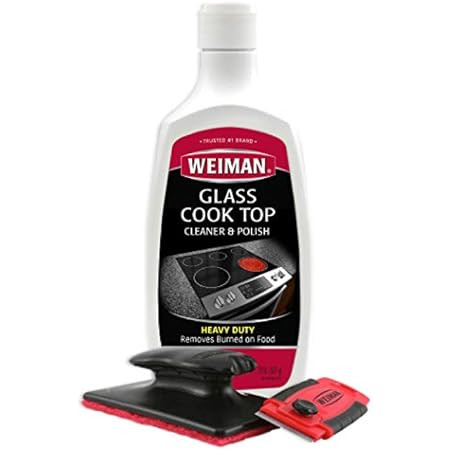 Weiman Cooktop and Stove Top Cleaner Kit - Glass Cook Top Cleaner and Polish 10 oz. Scrubbing Pad, C | Amazon (US)