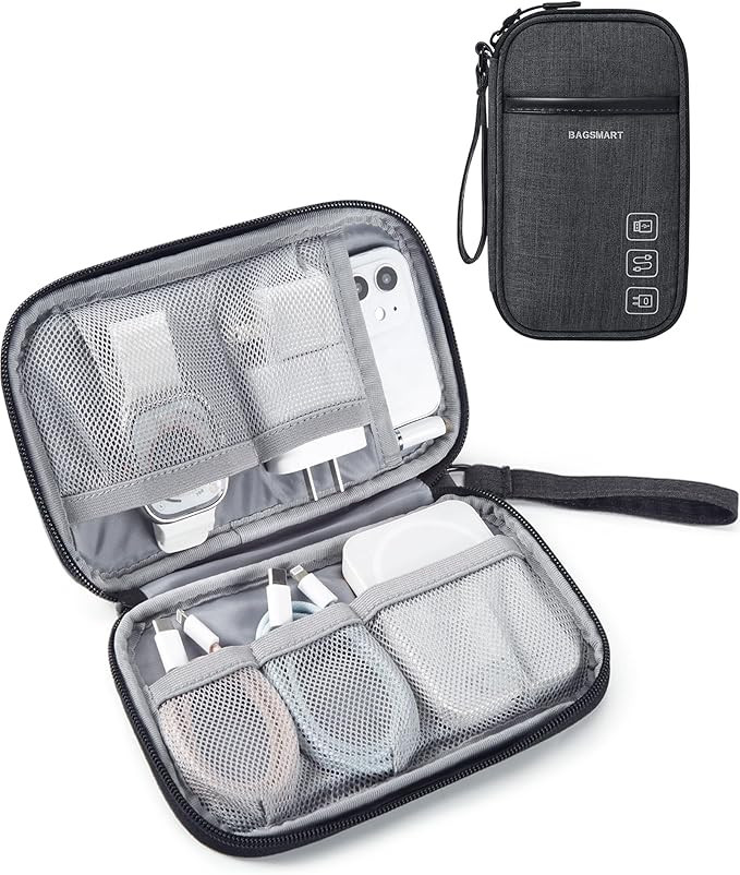 BAGSMART Cord Organizer Travel Cable Organizer Bag Tech Electronic Organizer Travel Case, Travel ... | Amazon (US)