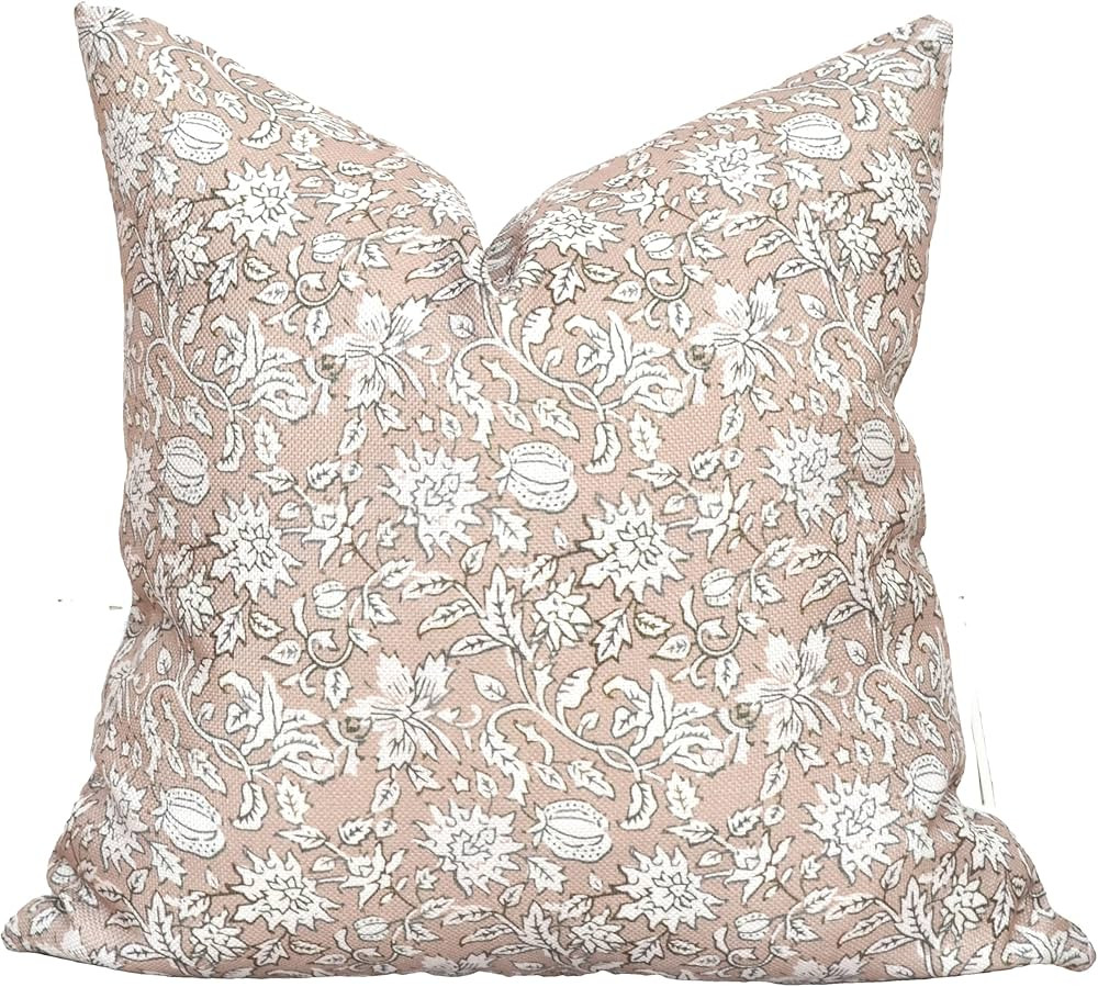 Decorative Floral Print Pillow Cover in Pastel for Home Decor/Design, Throw Pillow Case/Cover, In... | Amazon (US)