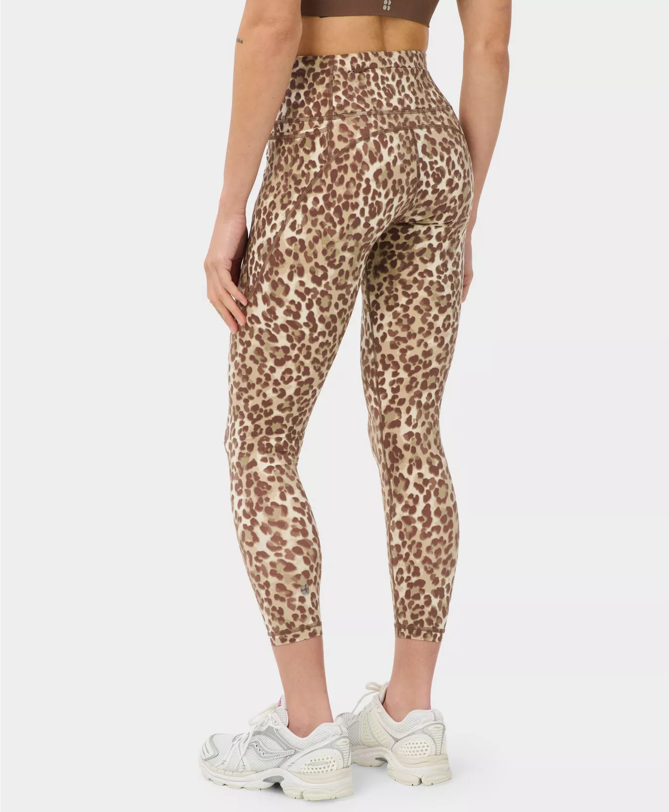 Power 7/8 Gym Leggings - Blue SB Icon Print | Women's Leggings | Sweaty Betty | Sweaty Betty UK