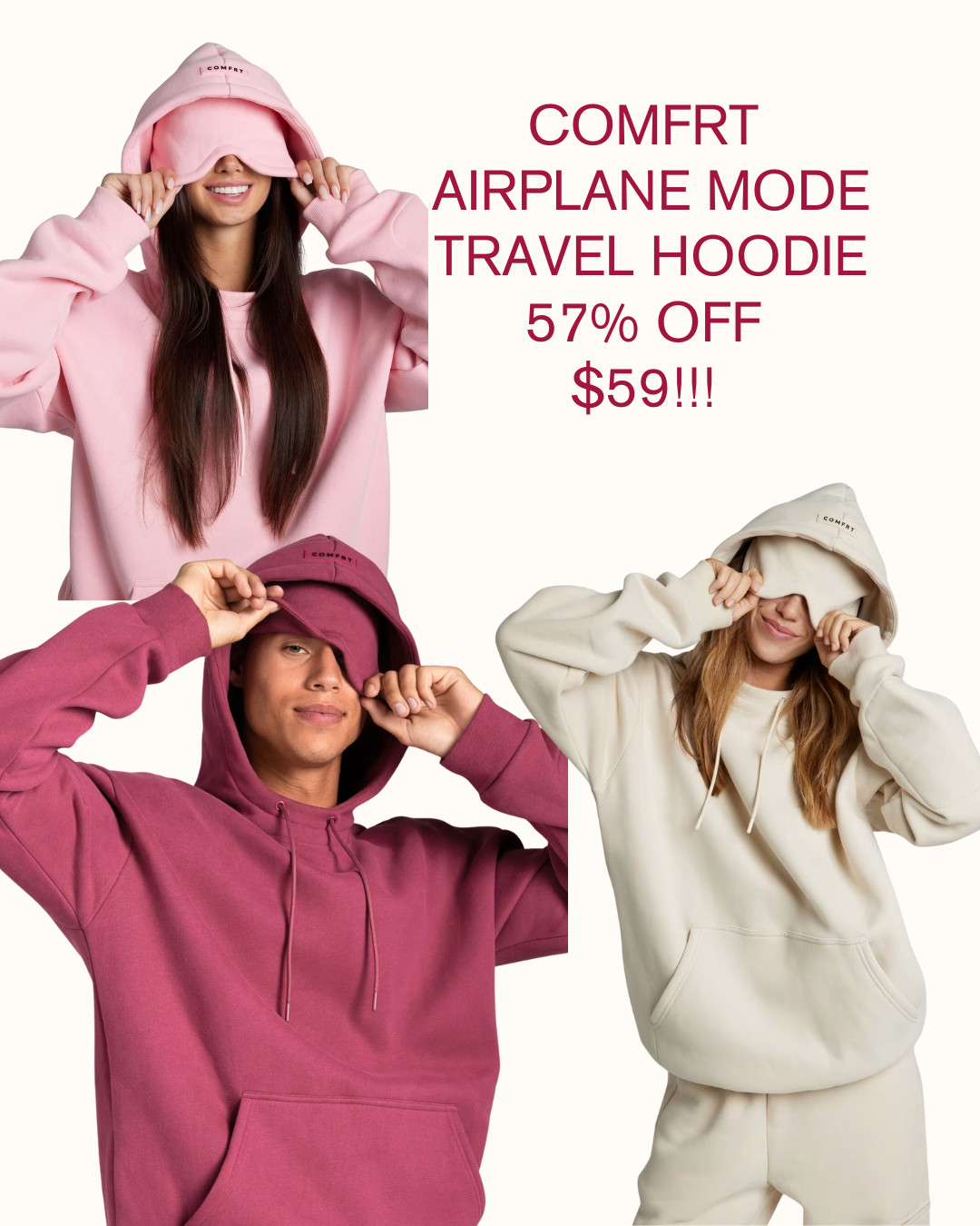 Comfrt Airplane Mode Travel Hoodie
57% off = $59

#LTKTRAVEL 

 #LTKCyberWeek #LTKGiftGuide #LTKHoliday
