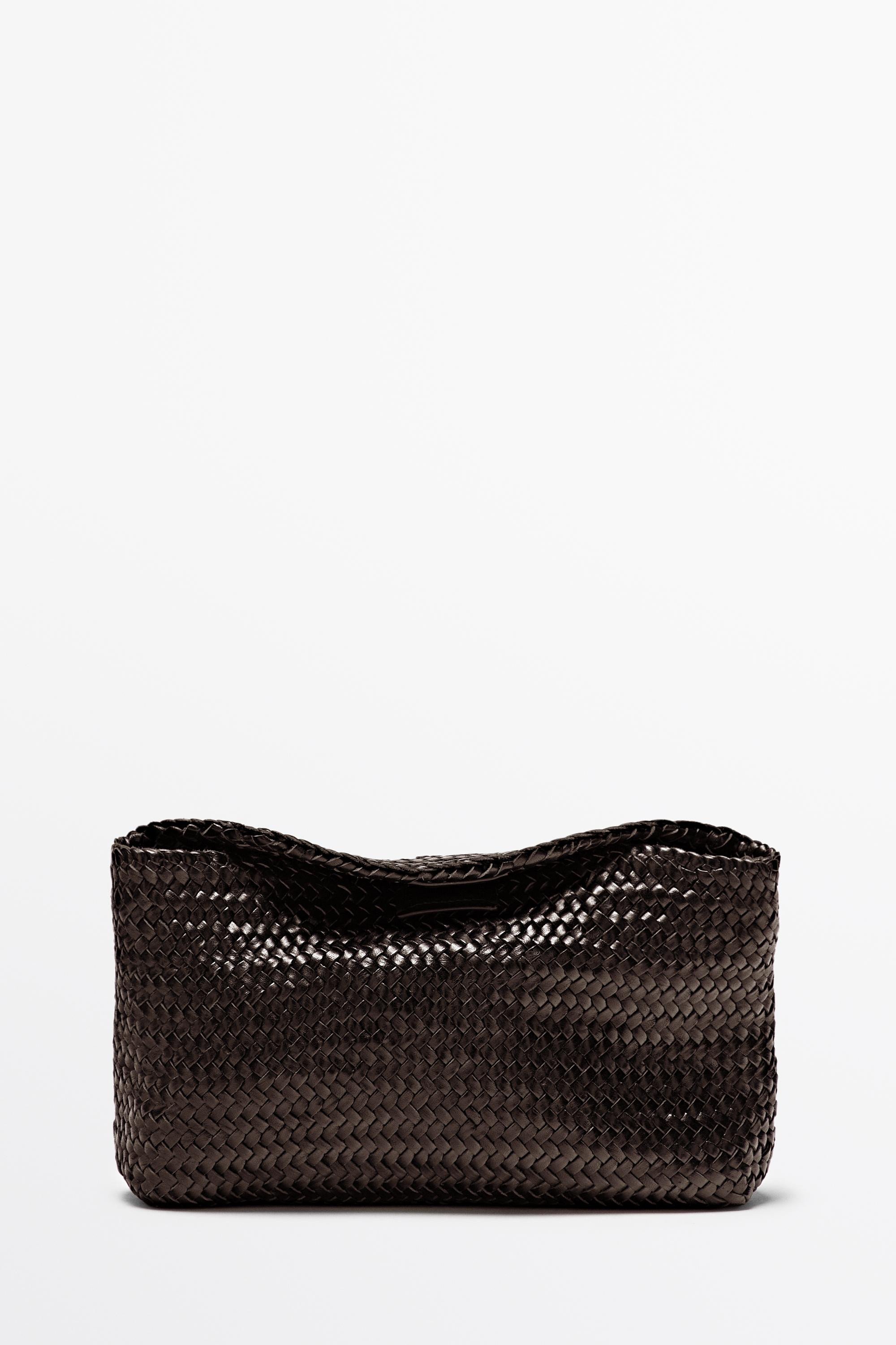 Braided nappa leather bag | Massimo Dutti UK