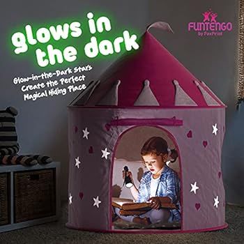 Princess Castle Play Tent with Glow in The Dark Stars, Conveniently Folds in to A Carrying Case, ... | Amazon (US)