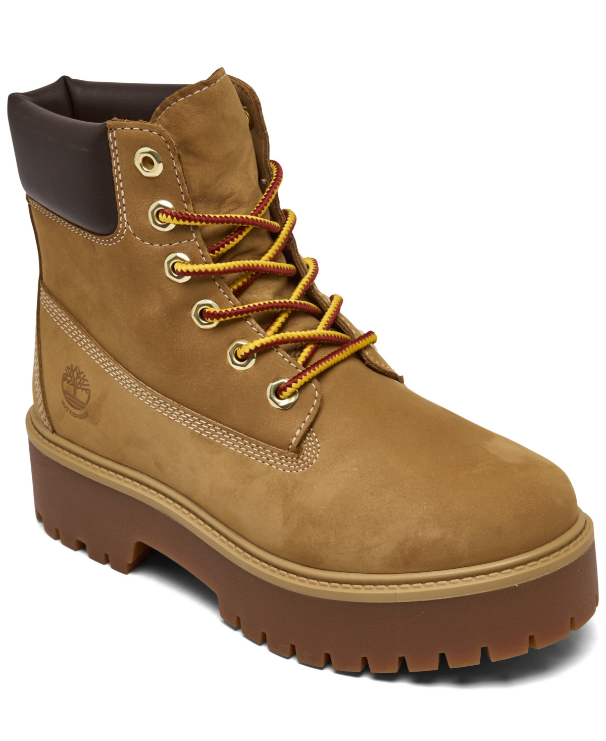 Timberland Women's Stone Street 6" Water-Resistant Platform Boots from Finish Line - Wheat | Macy's