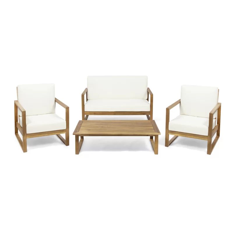 Ryter Outdoor 4 Piece Sofa Seating Group with Cushions | Wayfair North America