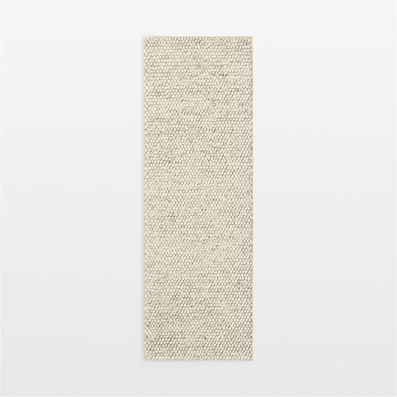 Orly Wool Blend Handwoven Ivory Runner Rug 2'10"x9' + Reviews | Crate & Barrel | Crate & Barrel