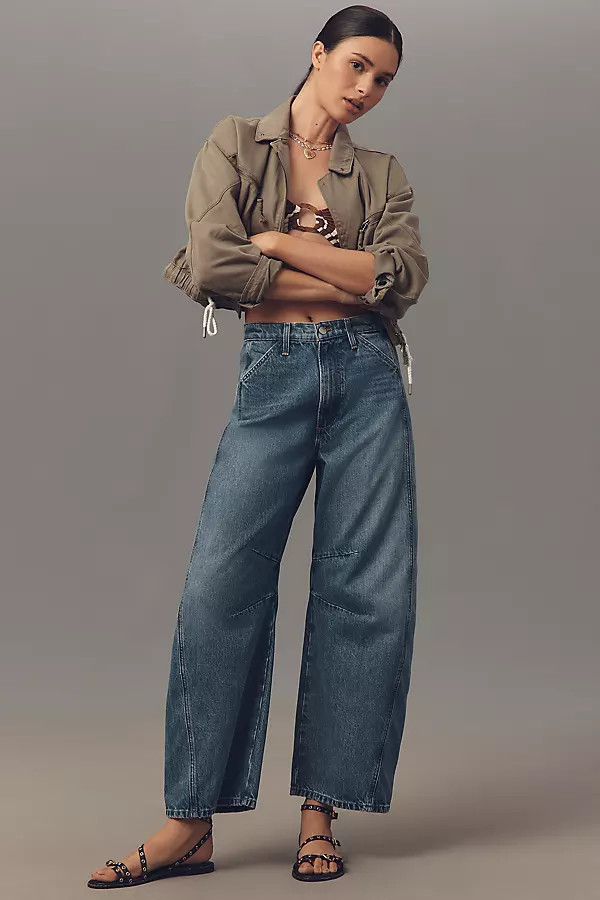 The Bowie High-Rise Barrel Jeans | Anthropologie (US)