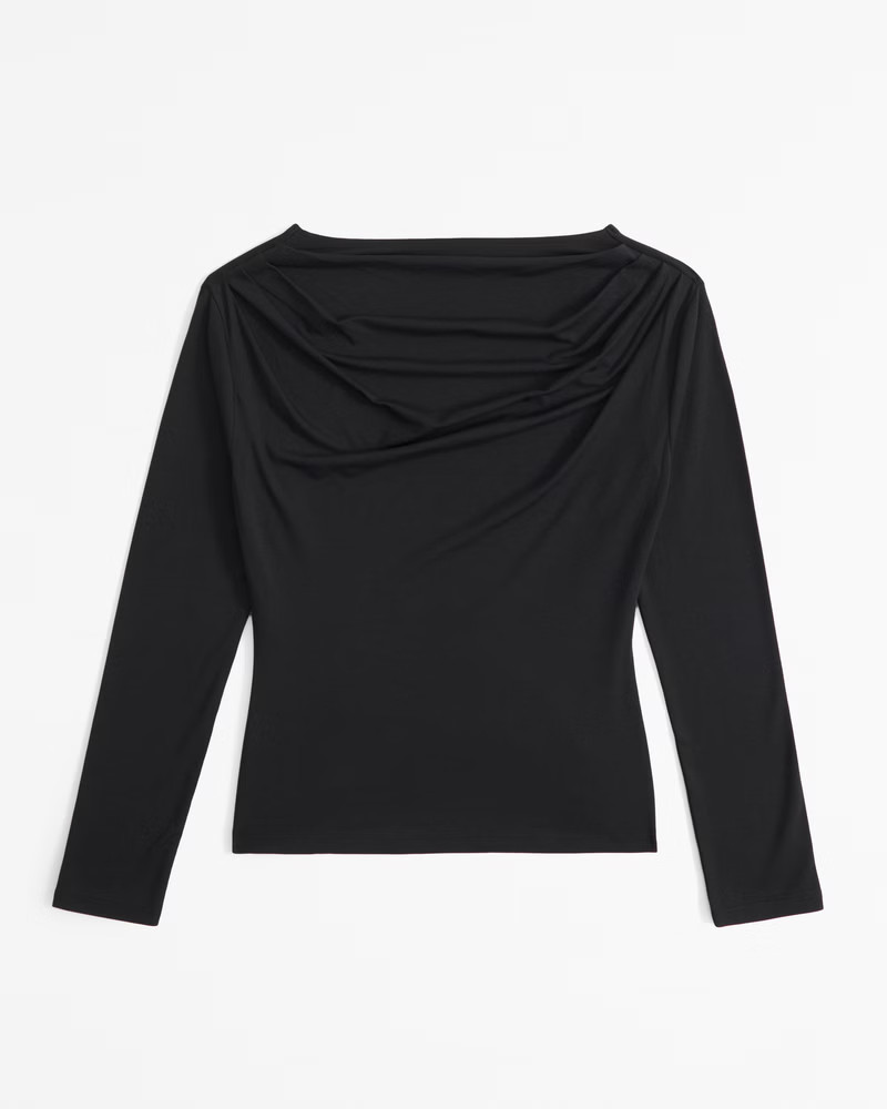 Women's Long-Sleeve Slash Top | Women's Tops | Abercrombie.com | Abercrombie & Fitch (US)