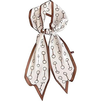 kcctoo 59” Long Silk Like Head Scarf Women's Fashion Square Neck Satin Scarfs for Bag Hair Scar... | Amazon (US)