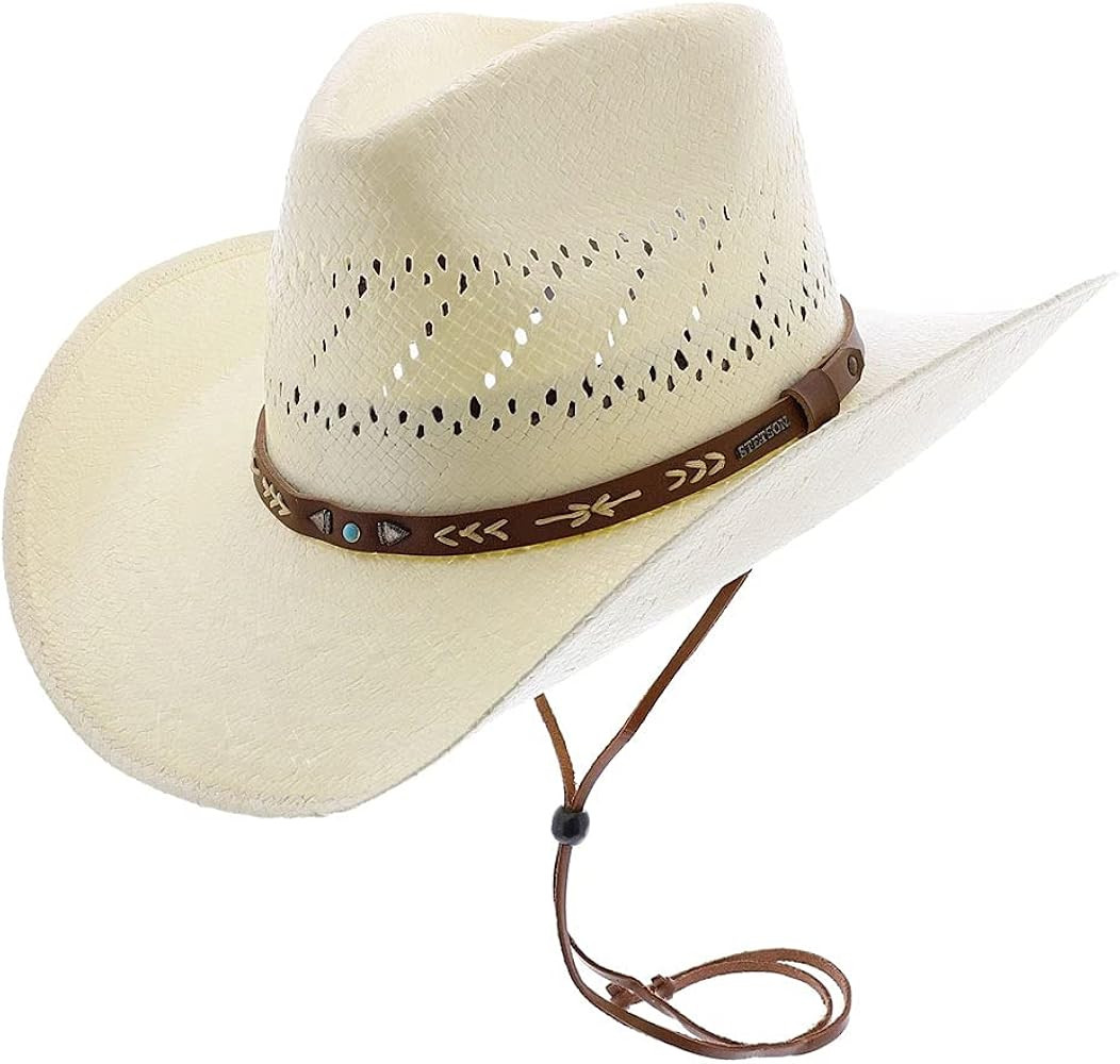 STETSON Natural Santa Fe Vented Shantung Outdoor Hat with Chin Strap TSSTFE-8334 | Amazon (US)