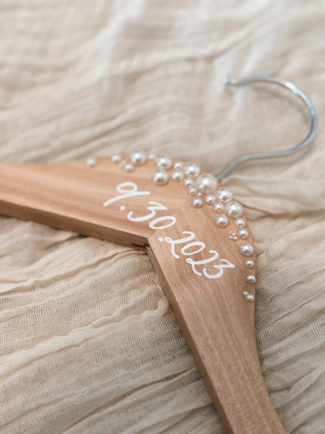 Bridal Hanger for Wedding Dress Hanger for Bride With Pearls - Etsy | Etsy (US)