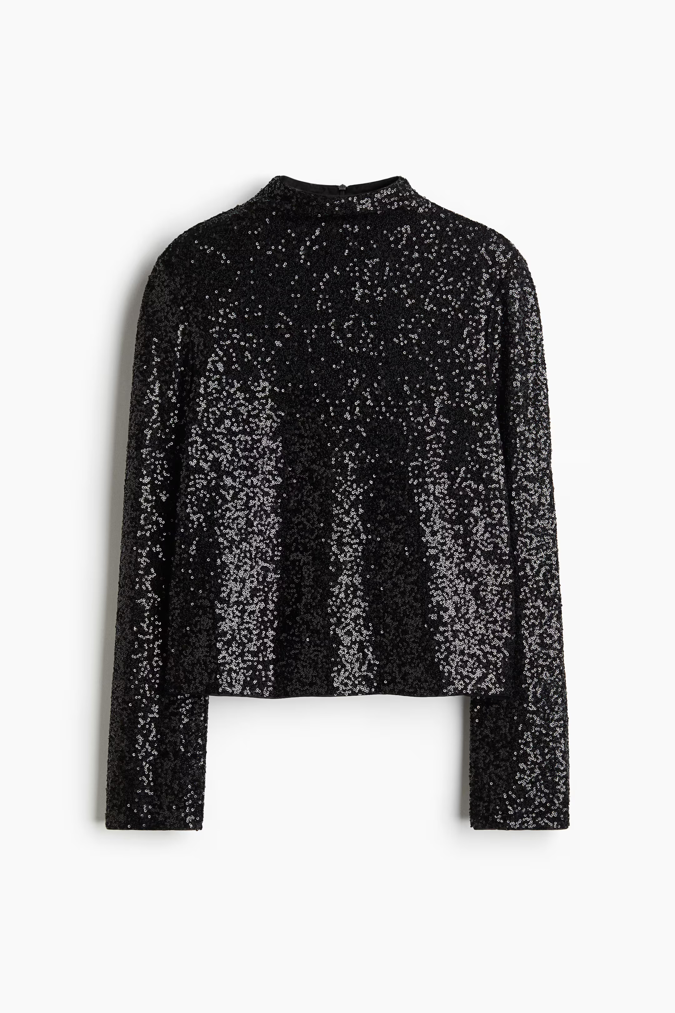 Sequined Mock Turtleneck Top | H&M (US + CA)