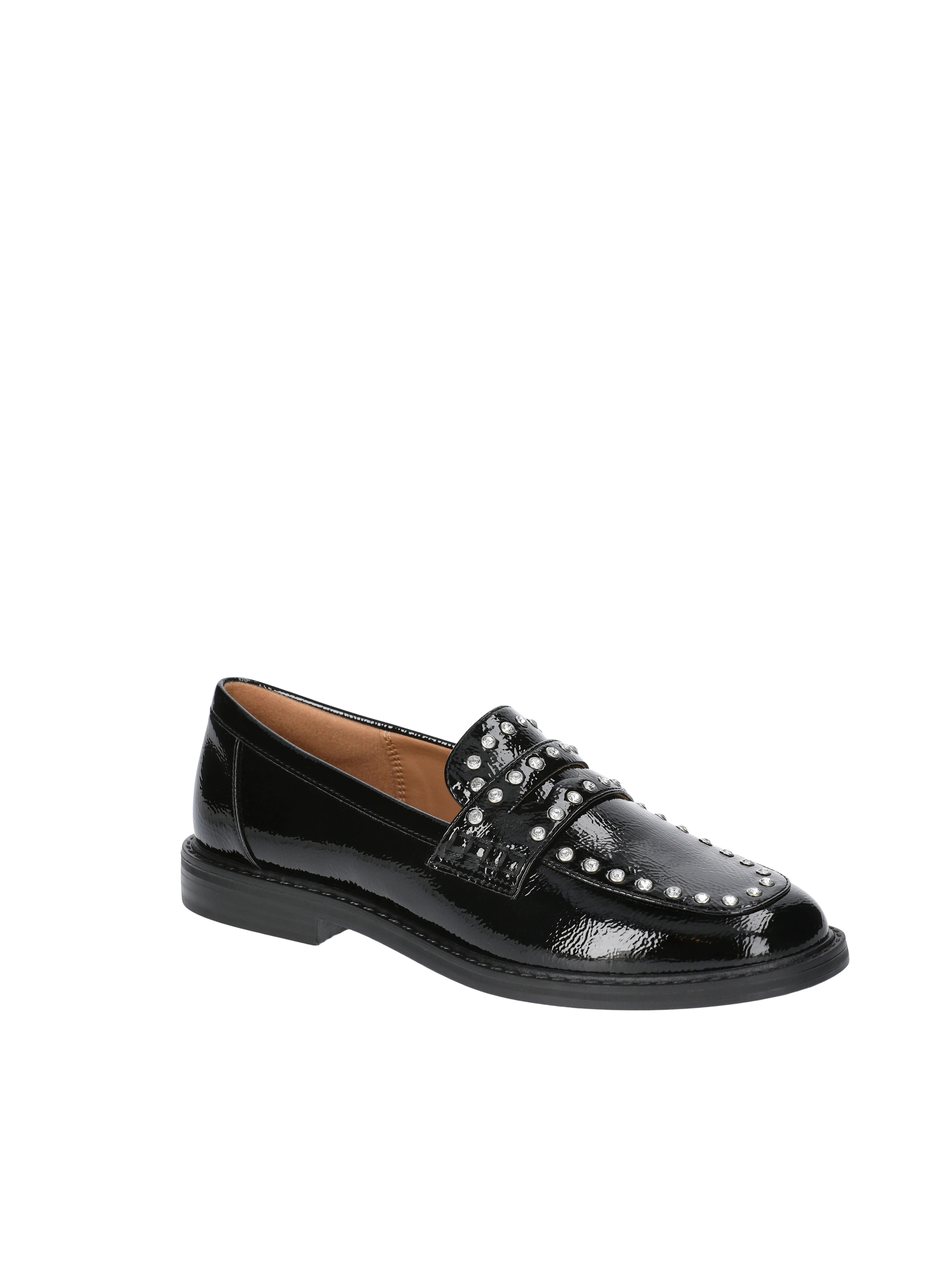 Free Assembly Women's Studded Faux Leather Loafers, Sizes 6-11 | Walmart (US)
