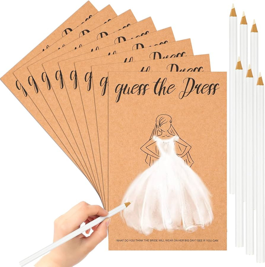 50 Set Bridal Shower Games, Include Guess the Dress Bridal Shower Game Card Wedding Shower Games ... | Amazon (US)