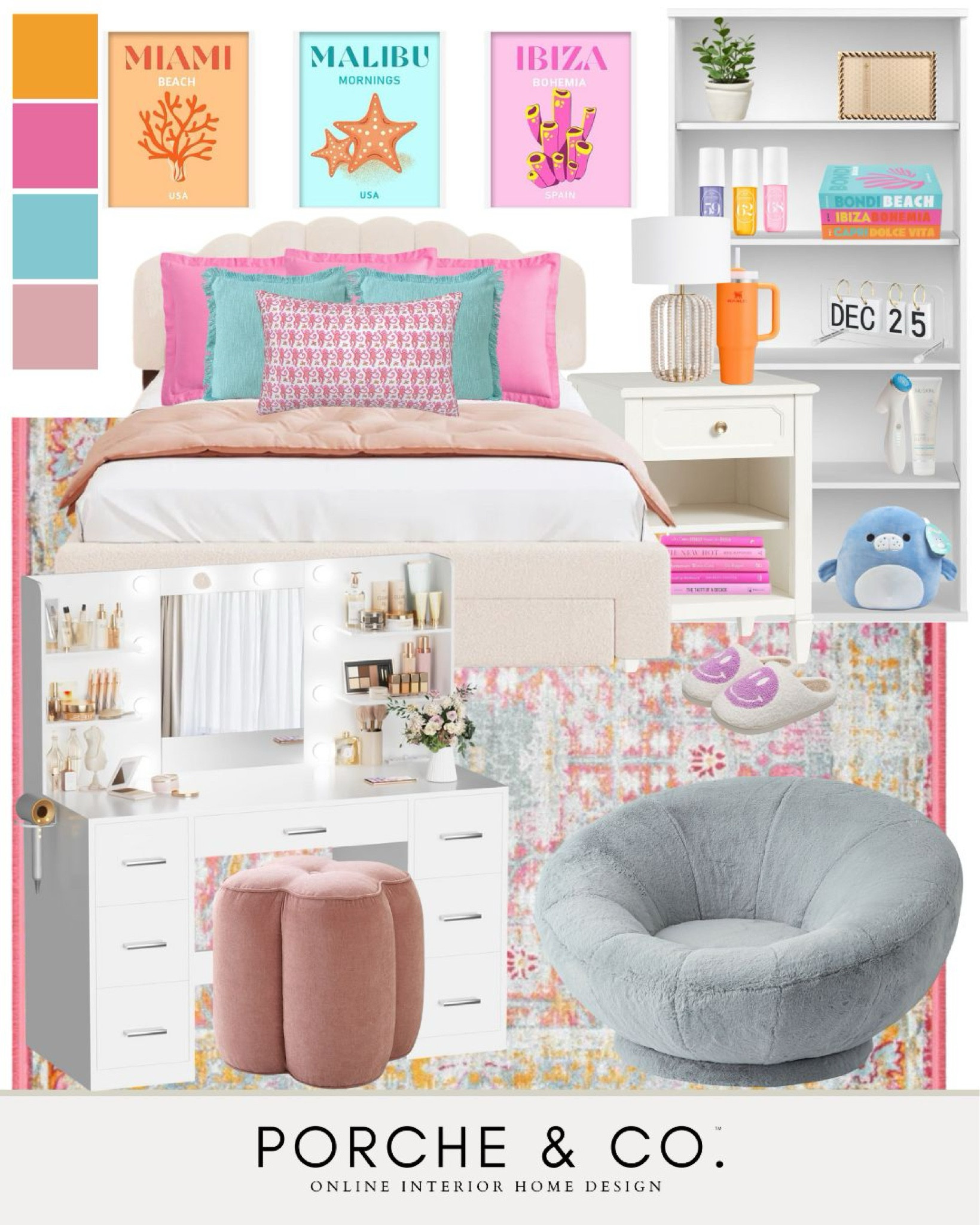 Curated collection, bedroom design, preppy room, preppy girls room
#visionboard #moodboard #porcheandco

#LTKKids #LTKStyleTip #LTKHome