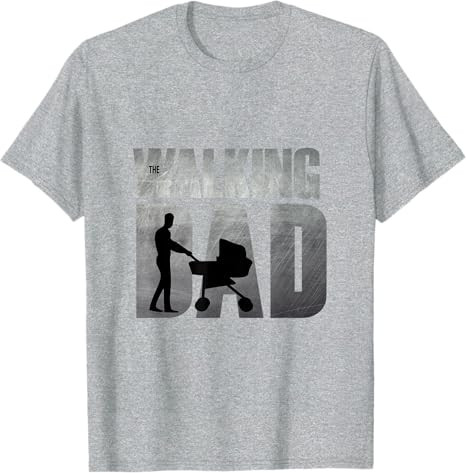 Funny Humorous Walking Dad Baby Fatherhood T-Shirt | Amazon (US)