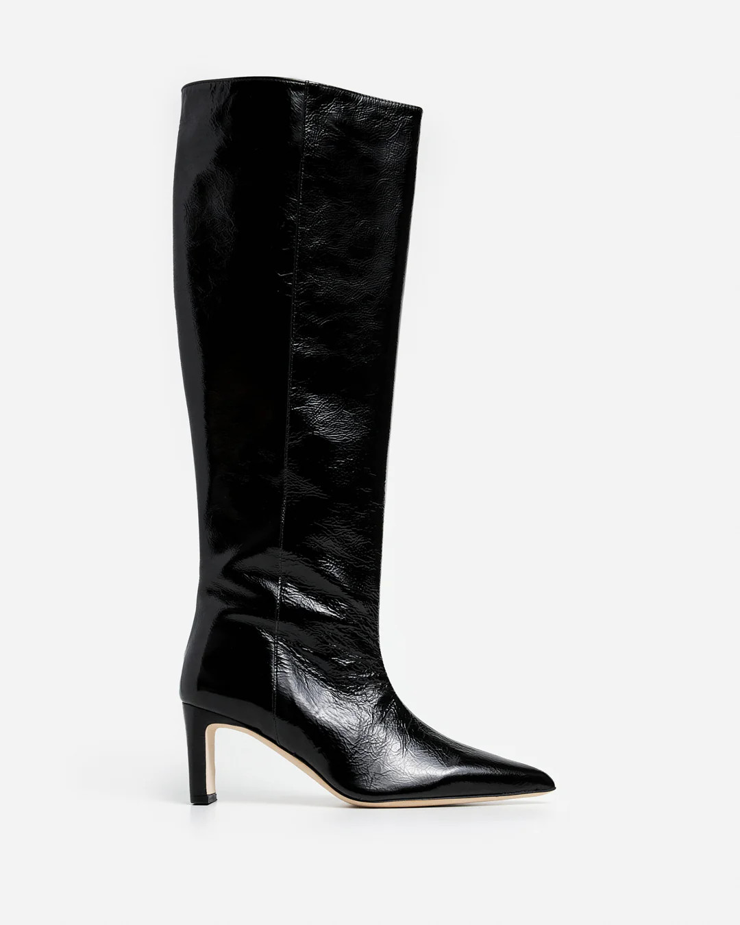 Carmen Leather Patent Black | Flattered
