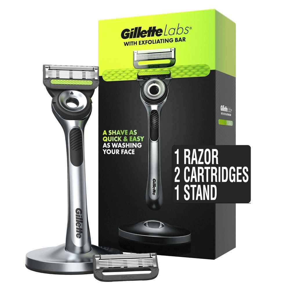 GilletteLabs Exfoliating Razor by Gillette + 2 Razor Blade Refills & Premium Magnetic Stand | Target