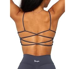 Danysu Backless Sports Bra Buttery Soft Workout Tops with Removable Padded Yoga Training Bras Str... | Amazon (US)
