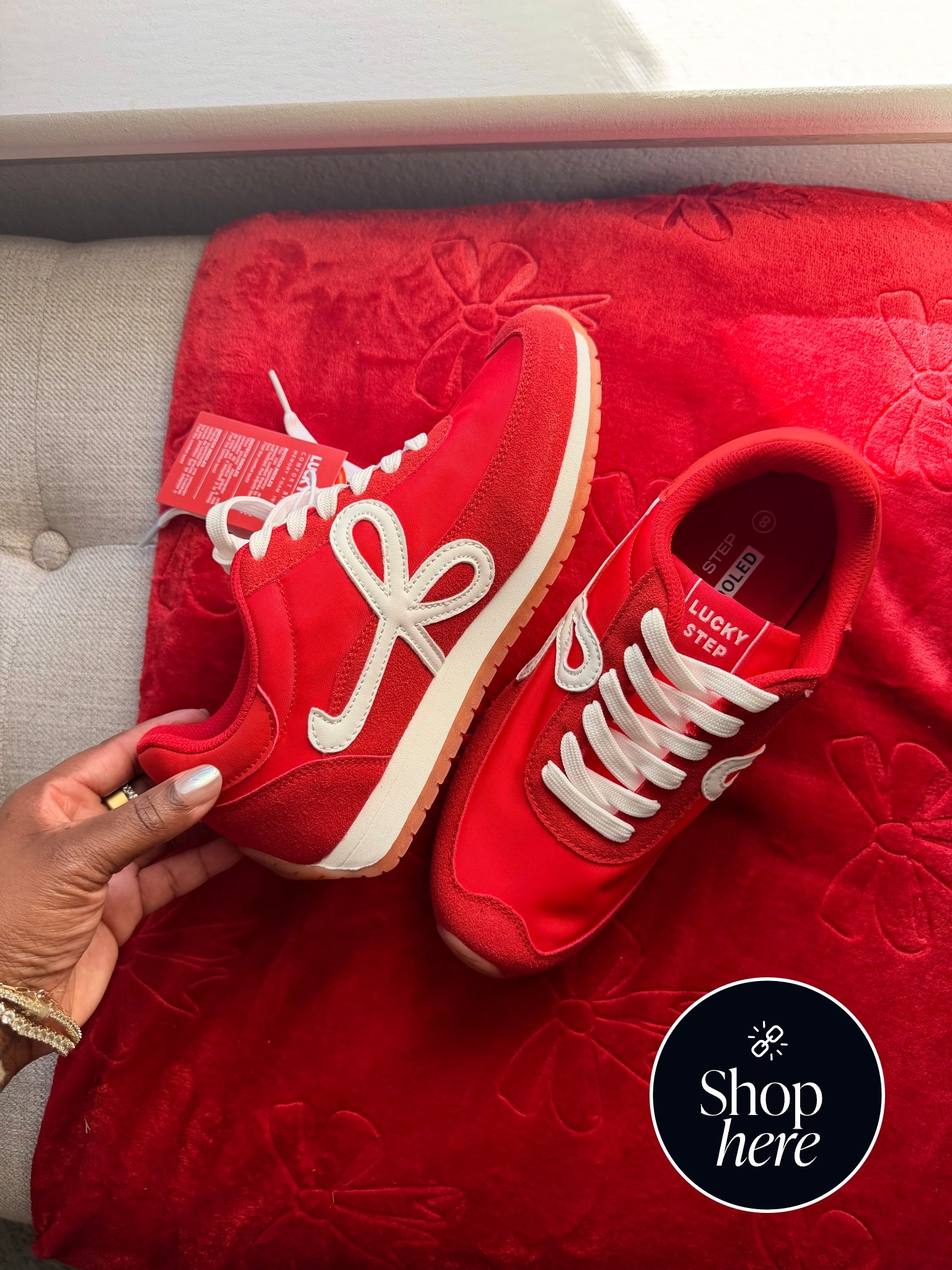 Designer inspired sneakers for under $40 at Amazon! These are so comfy and I can see why these are 5-star! ⭐️⭐️⭐️⭐️⭐️ love the look of the red! ♥️ 

#LTKootd #LTKTravel #LTKValentine