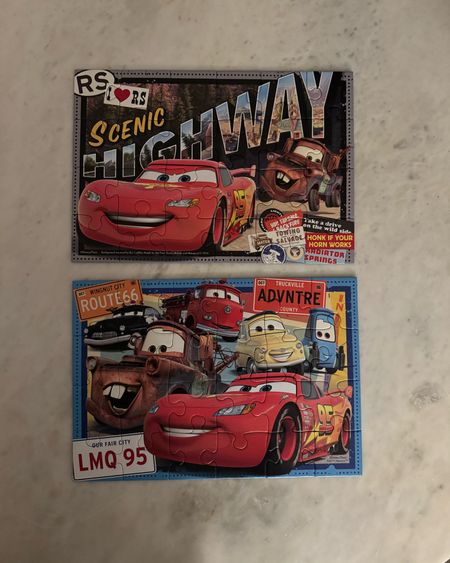 Two cars puzzles for toddler! Each 24 pieces. They’re so cute! Ollie is huge into puzzles right now and loves these!! 

Toddler puzzle, cars movie, Pixar cars, mini puzzle, toddler gift ideas, toddler Christmas gift, toddler boy presents, cars fans 

#LTKkids #LTKHoliday #LTKGiftGuide