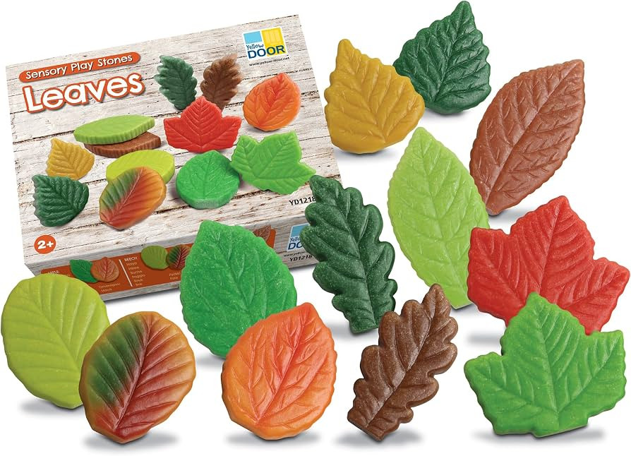 Yellow Door Sensory Play Stones - Leaves - Set of 12 | Amazon (US)