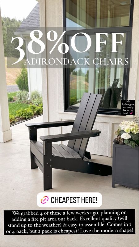 Great price on these Adirondack chairs! Quality so amazing & super comfy! 


Outdoor seating, Firepit, Wayfair, summer, black chairs, deck, cabin 

#LTKHome #LTKSaleAlert #LTKSeasonal